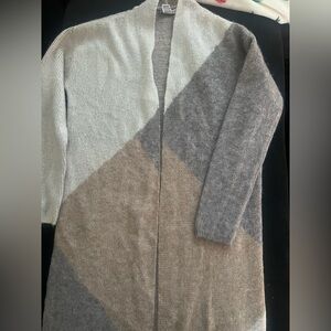 Sincerely Jules tan beige color block duster cardigan:xsmall